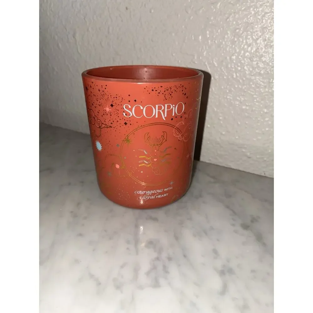 Anthropologie Candle Zodiac Sign Scorpio Glass 9.5 Oz